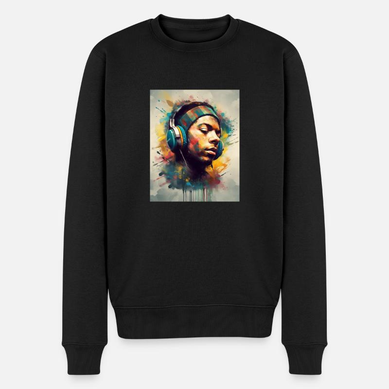 La musique est la voie - Pull Premium bio Homme - noir