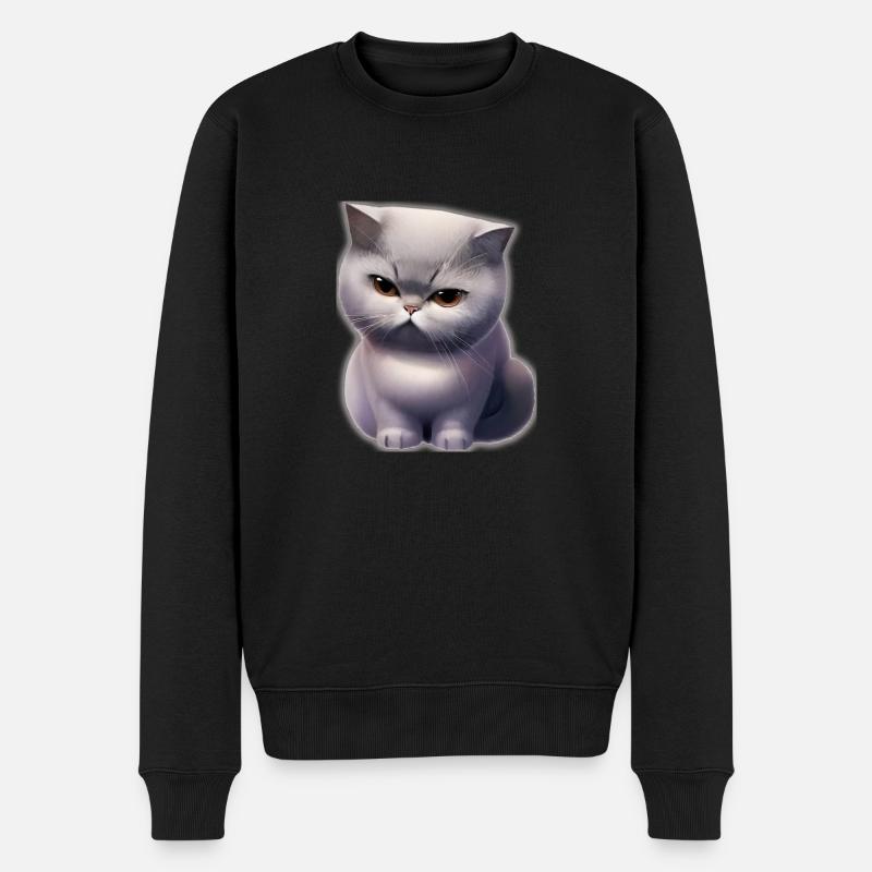 british shorthair - Männer Premium Bio Pullover - Schwarz