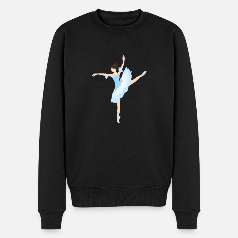 Ballerina Mädchen 3 - Männer Premium Bio Pullover - Schwarz