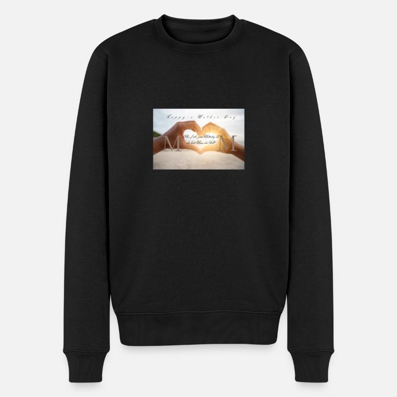 Muttertagsgeschenk - Männer Premium Bio Pullover - Schwarz