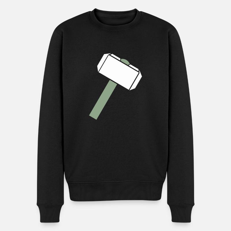 hammer 02 - Männer Premium Bio Pullover - Schwarz