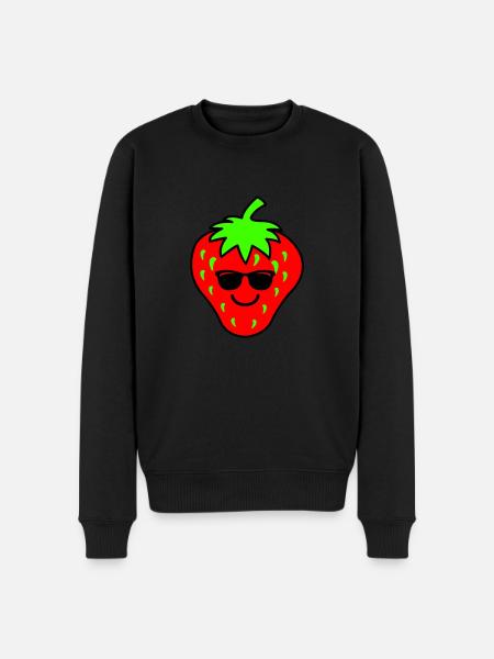 Strawberry Cool - Men's Premium Organic Jumper - black