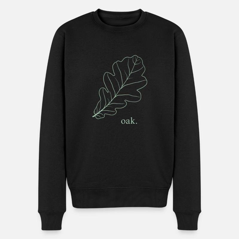 oak. - Männer Premium Bio Pullover - Schwarz