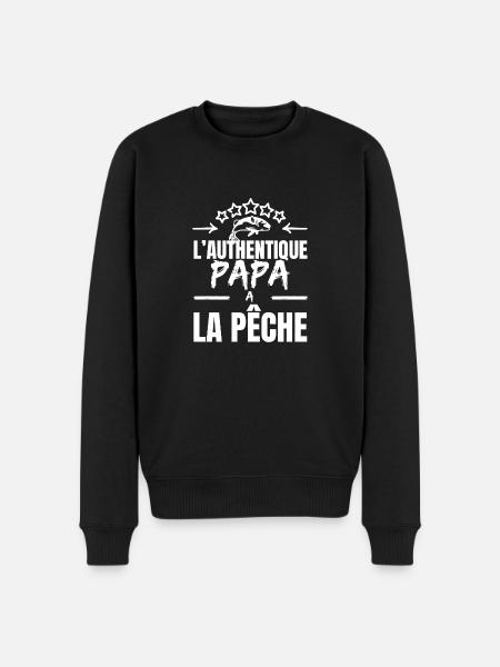 THE AUTHENTIC DAD - Men's Premium Organic Jumper - black
