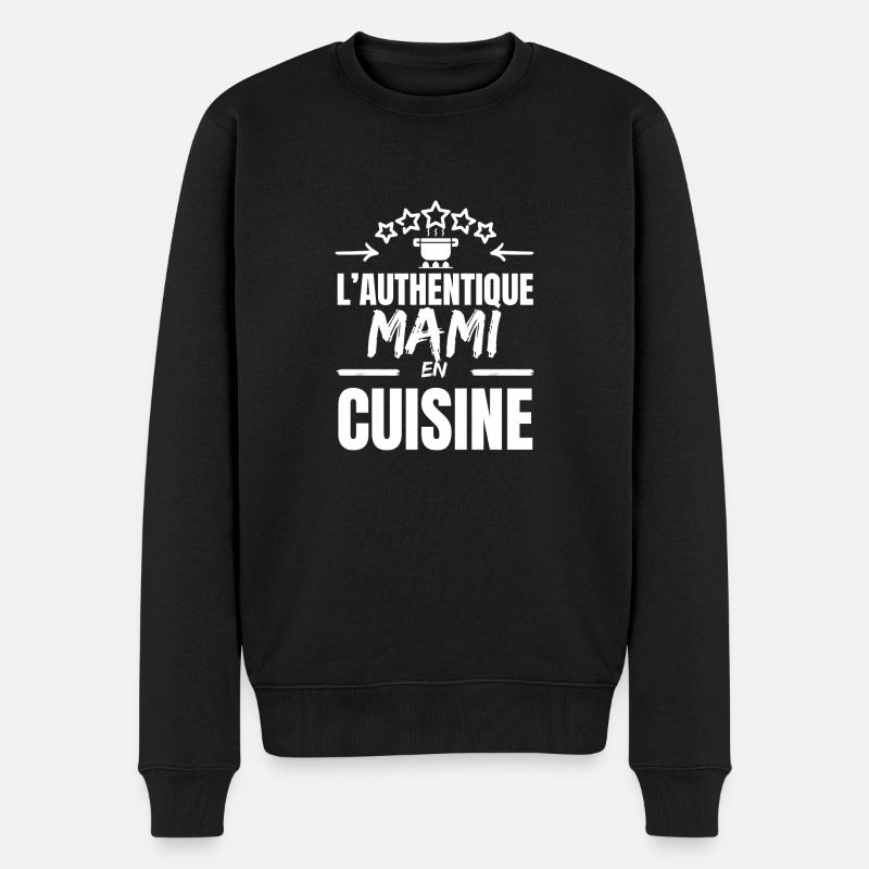 L' AUTHENTIQUE MAMAN CUISINIERE - Pull Premium bio Homme - noir