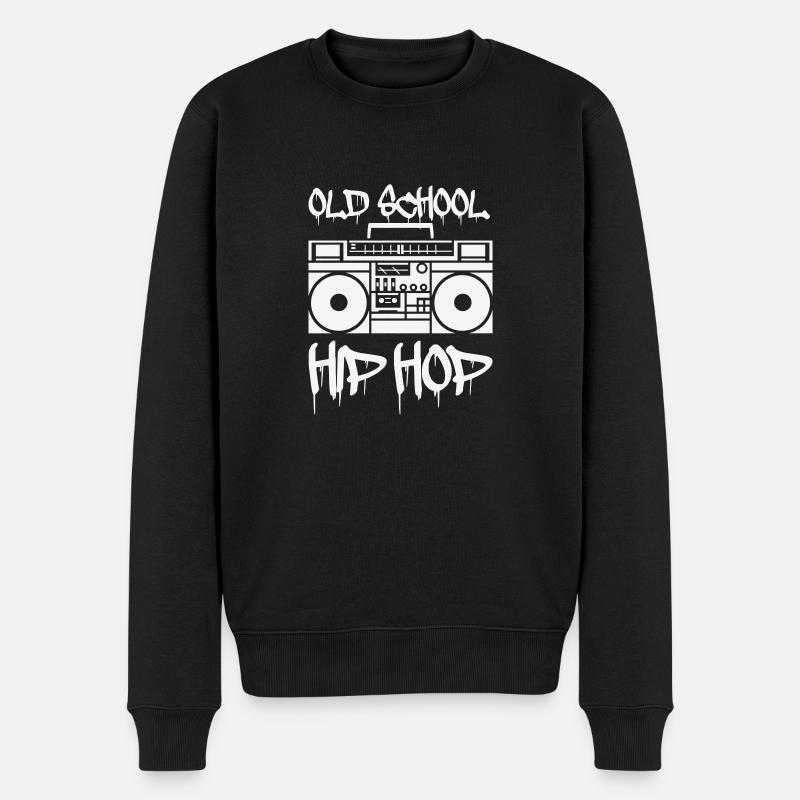 Ghetto blaster old school - Men's Premium Organic Jumper - black
