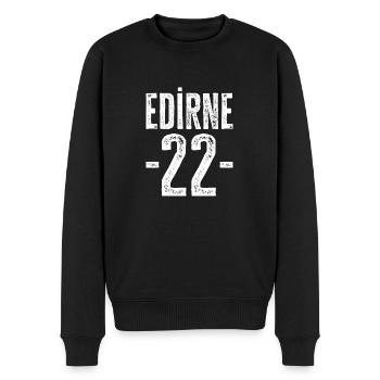 Edirne 22 – Stolz auf die osmanische Geschichte - Männer Premium Bio Pullover - Schwarz - Vorne - Nico (187cm)