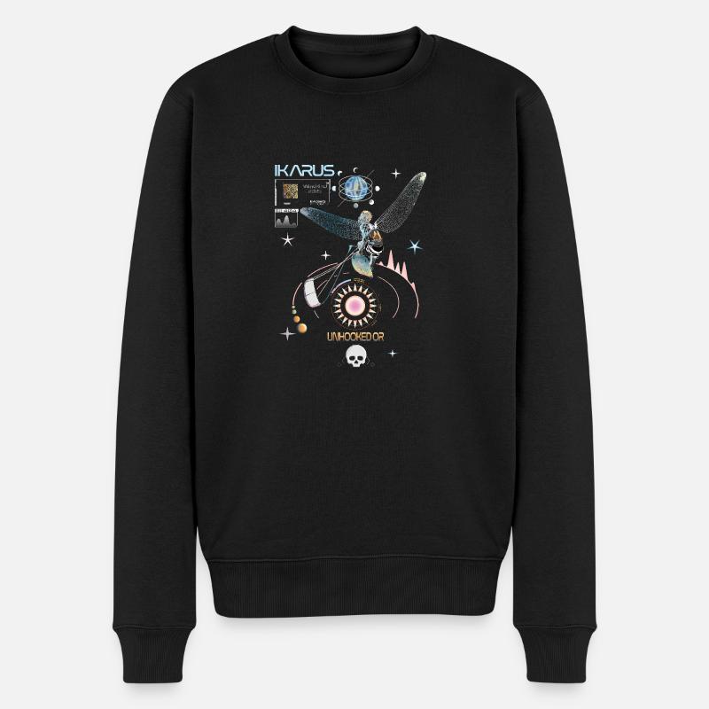 BigAir Ikarus Kitesurfer - Männer Premium Bio Pullover - Schwarz