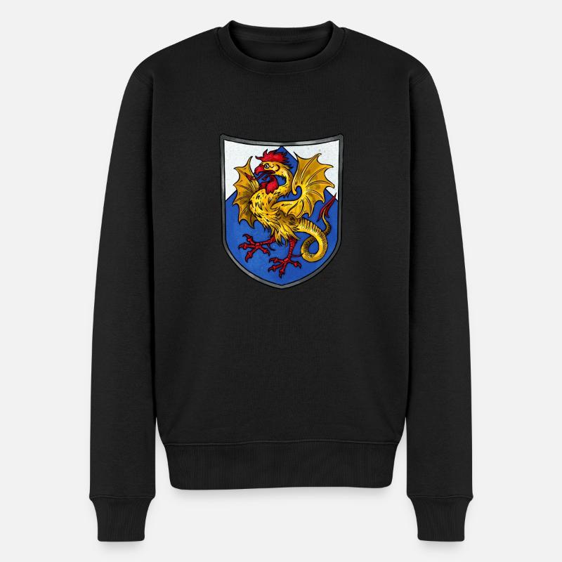 Wappen Basilisk - Männer Premium Bio Pullover - Schwarz