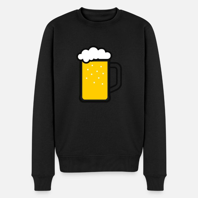 Bier - Männer Premium Bio Pullover - Schwarz