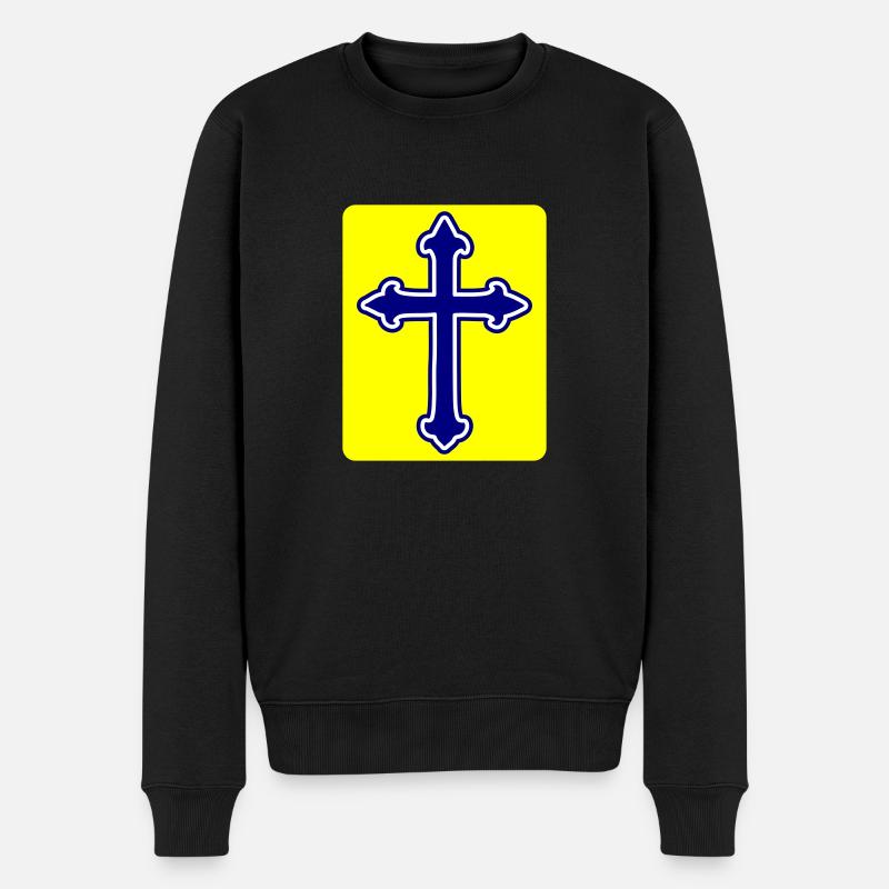 Symbole de la croix - Pull Premium bio Homme - noir