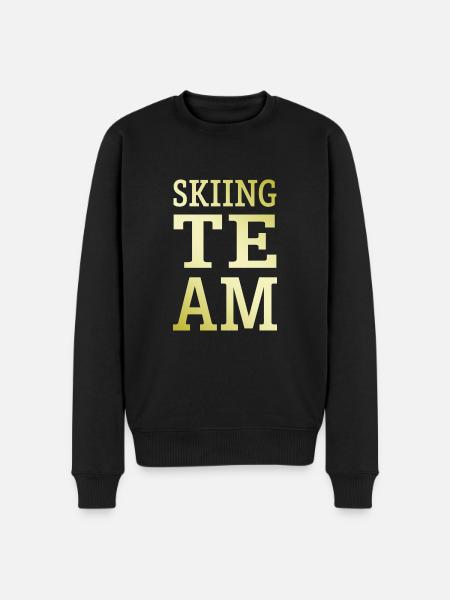 Skiing Team Ski - Men's Premium Organic Jumper - black