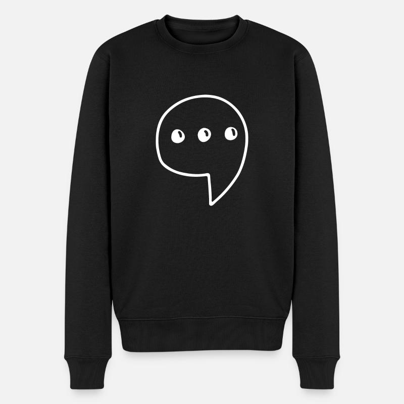 Sprechblase Comic - Männer Premium Bio Pullover - Schwarz