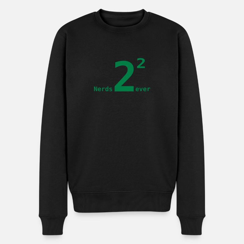 Nerds for ever - Männer Premium Bio Pullover - Schwarz