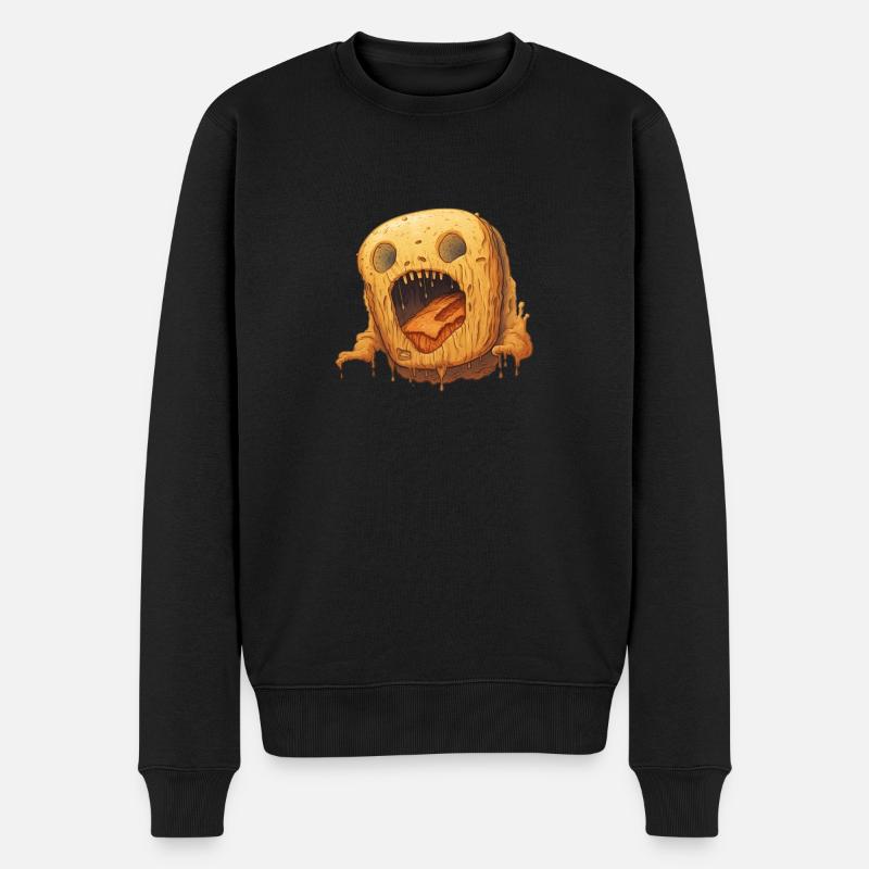 Brot-Monster - Männer Premium Bio Pullover - Schwarz