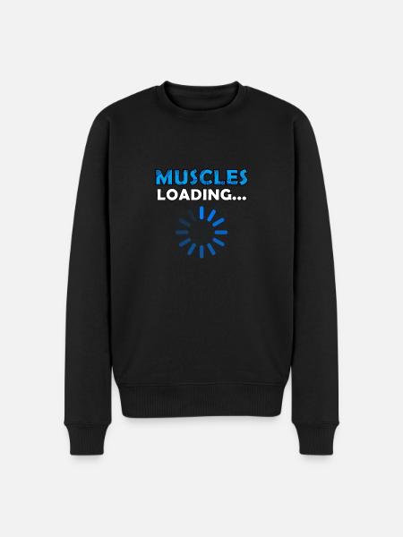 Muscles Loading - Men's Premium Organic Jumper - black