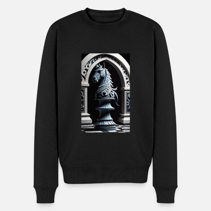 Schach | Schachfigur | Schachspieler - Männer Premium Bio Pullover - Schwarz
