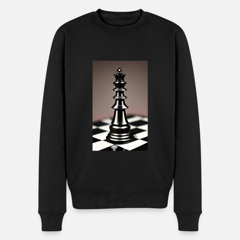 Schach | Schachfigur | Schachspieler - Männer Premium Bio Pullover - Schwarz