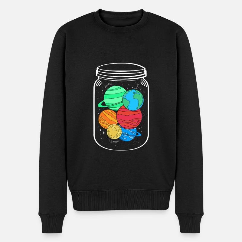 Raumfahrt Weltall Outer Space Planeten Universum - Männer Premium Bio Pullover - Schwarz