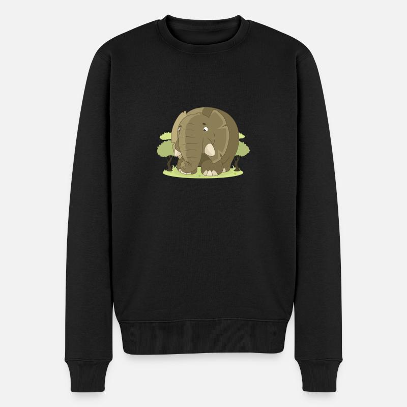 éléphant - Pull Premium bio Homme - noir