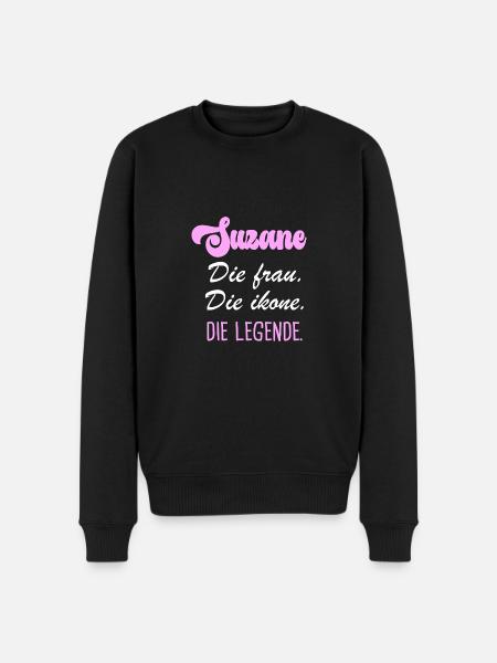 Suzanne die legende - Männer Premium Bio Pullover - Schwarz