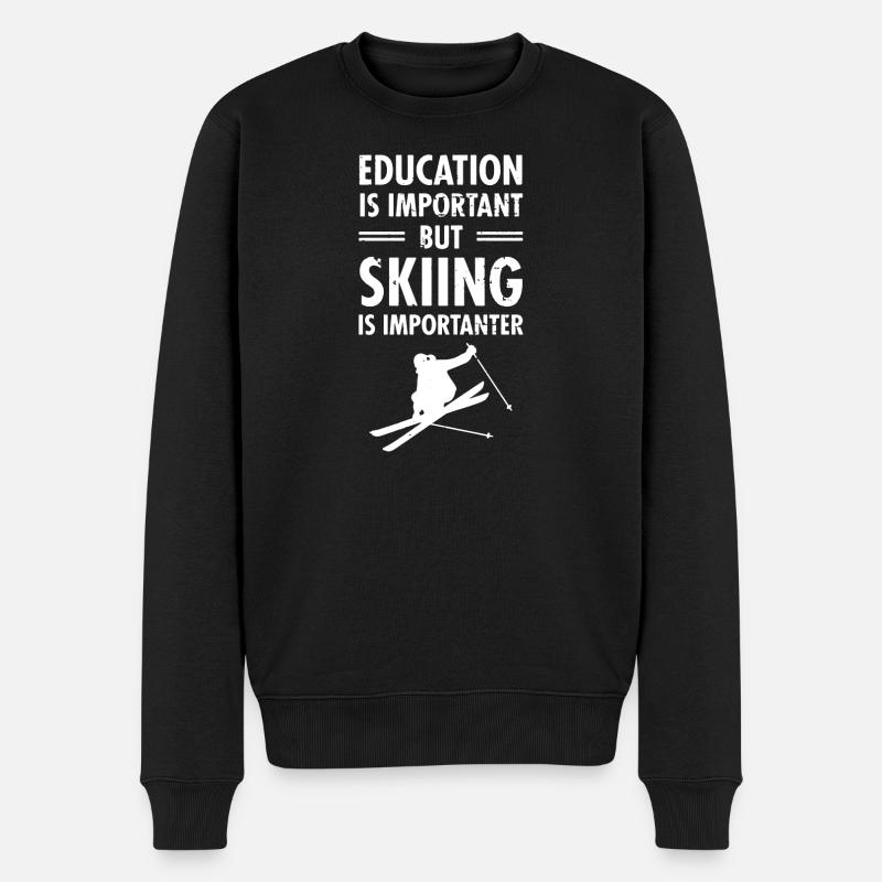 Le ski est important - Pull Premium bio Homme - noir