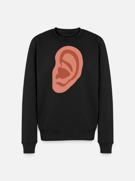 Big ear - Men's Premium Organic Jumper - black