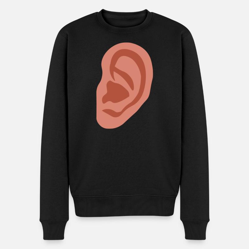 Orecchio grande - Maglione ecologico premium da uomo - nero