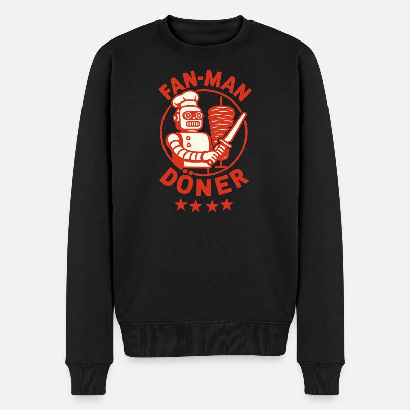 Robo Döner - Männer Premium Bio Pullover - Schwarz
