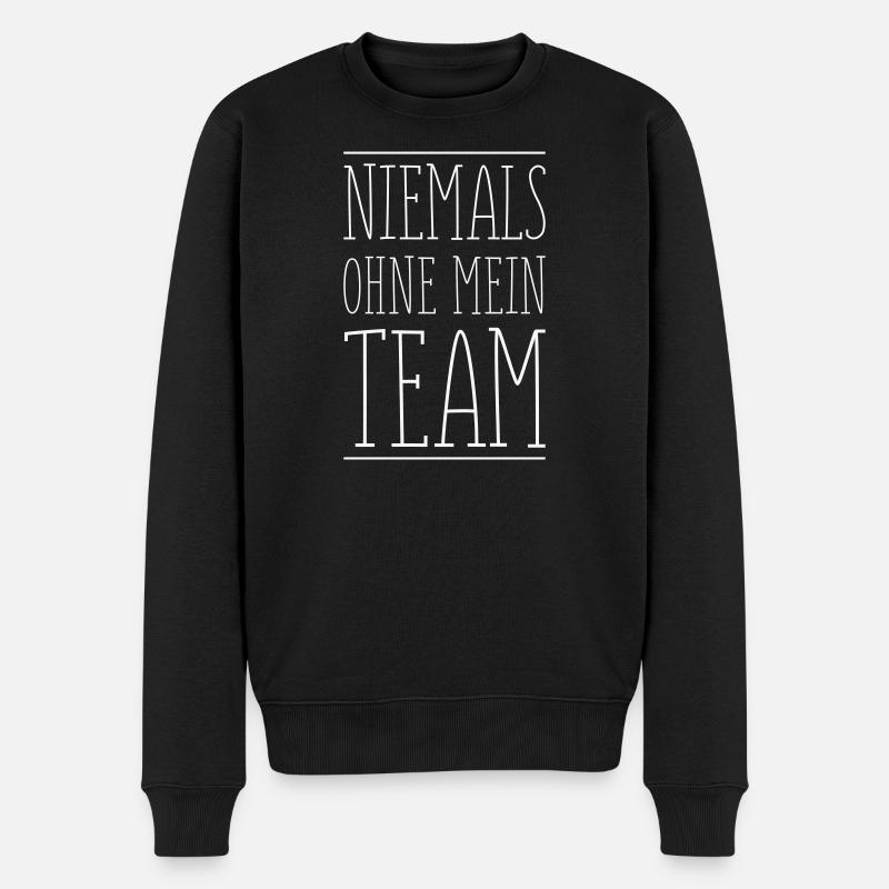 mein Team - Männer Premium Bio Pullover - Schwarz