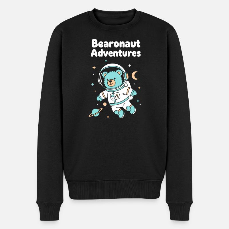 Espace d’aventure Bearonaut - Pull Premium bio Homme - noir