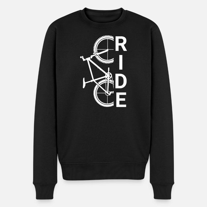 Ride Bike - Männer Premium Bio Pullover - Schwarz