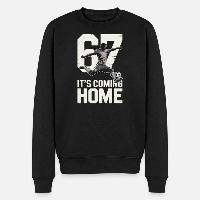 67 – Fußball - Männer Premium Bio Pullover - Schwarz