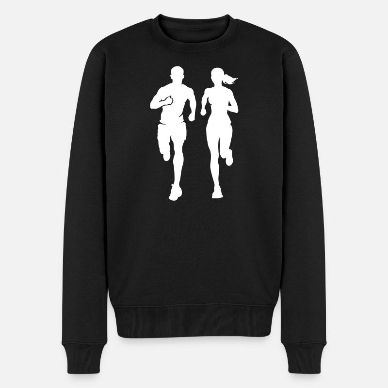 Marathon par équipe Marathon Silhouette - Pull Premium bio Homme - noir