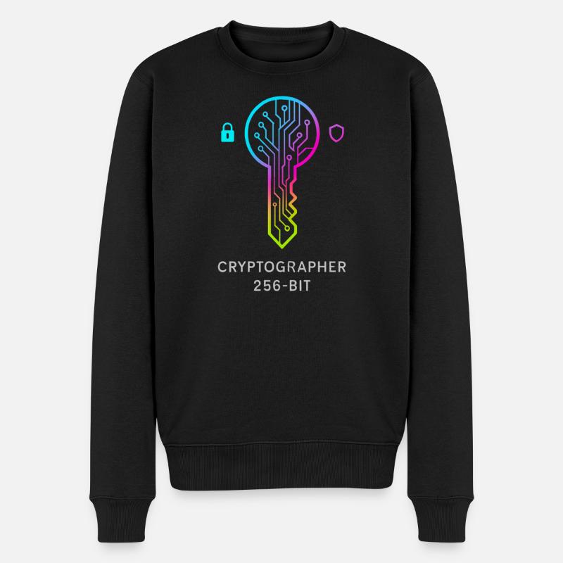 Expert in Cryptography and 256-bit Security - Men's Premium Organic Jumper - black