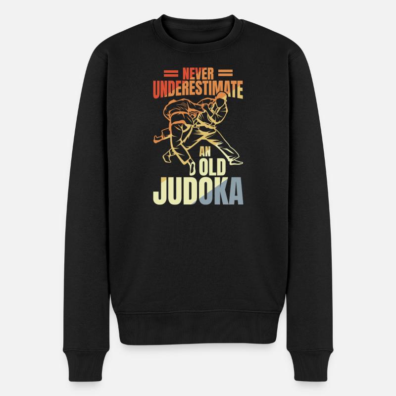 Judo Großvater - Männer Premium Bio Pullover - Schwarz