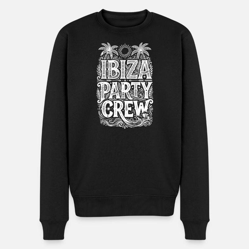 Ibiza Party Crew - Männer Premium Bio Pullover - Schwarz