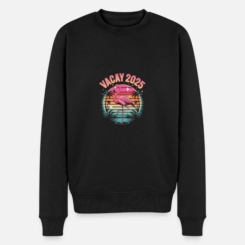 Flamant rose été 2025 - Pull Premium bio Homme - noir