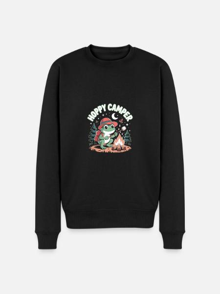 Hoppy Camper Camper Frog - Men's Premium Organic Jumper - black