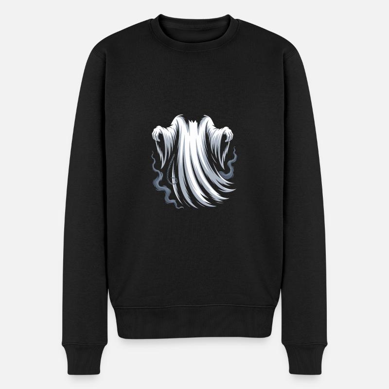 Geist Kostüm - Männer Premium Bio Pullover - Schwarz