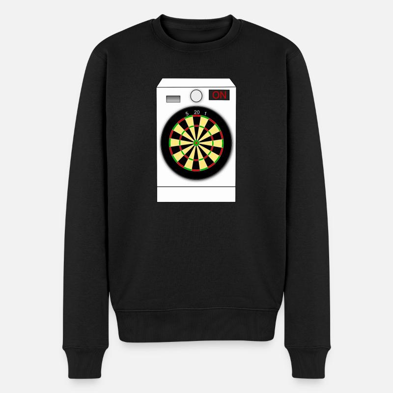 Darts Waschmaschine - Männer Premium Bio Pullover - Schwarz
