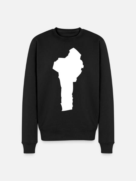 Benin map flag - Men's Premium Organic Jumper - black