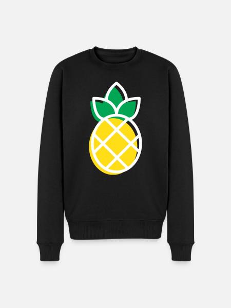 pineapple - Men's Premium Organic Jumper - black