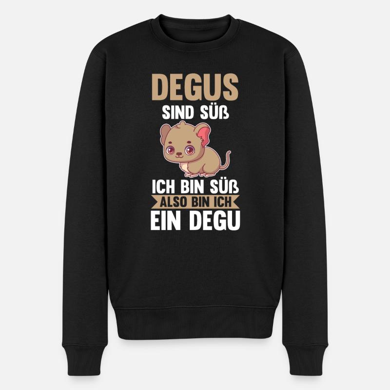 Degu sind süß ich bin süß also bin ich ein Degu - Männer Premium Bio Pullover - Schwarz