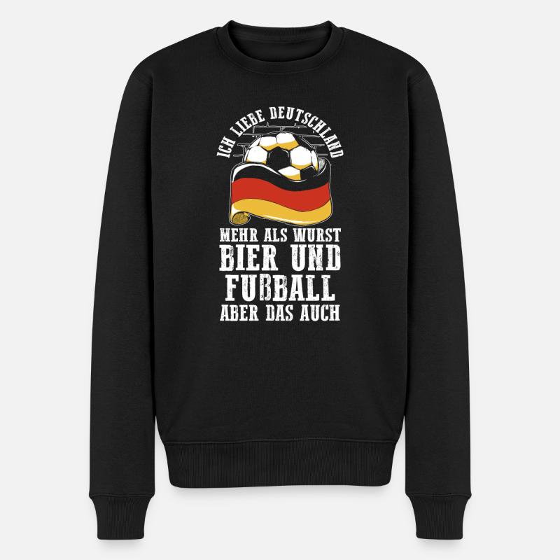 Deutscher Deutsch Bier Deutschland - Männer Premium Bio Pullover - Schwarz