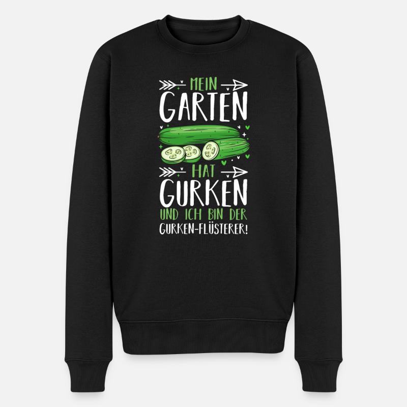 Jardinier Concombre Jardin fermier - Pull Premium bio Homme - noir