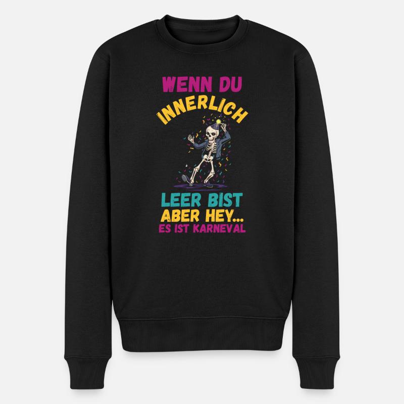 Karnevalskostüm Fasching Karneval - Männer Premium Bio Pullover - Schwarz