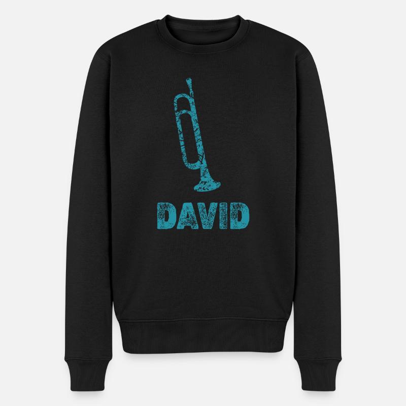 Trompettes David - Pull Premium bio Homme - noir