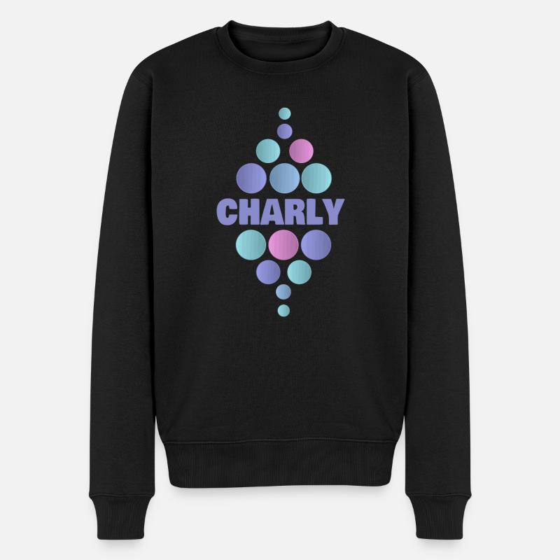 Charly - Männer Premium Bio Pullover - Schwarz