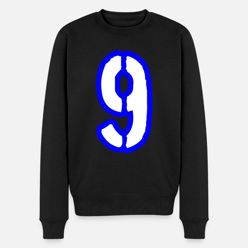 9 Symbole numérique - Pull Premium bio Homme - noir